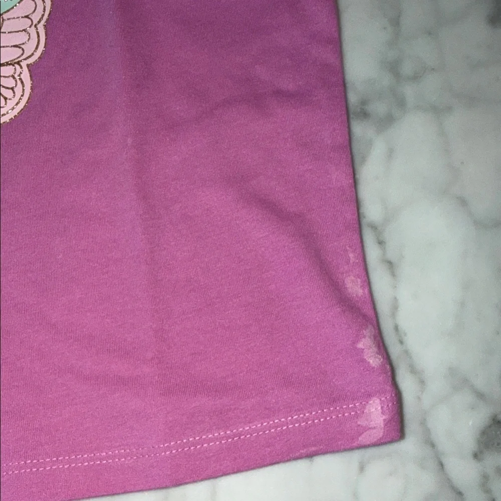Cat & Jack Purple Ice Cream Tee & White Shorts Set 4T
